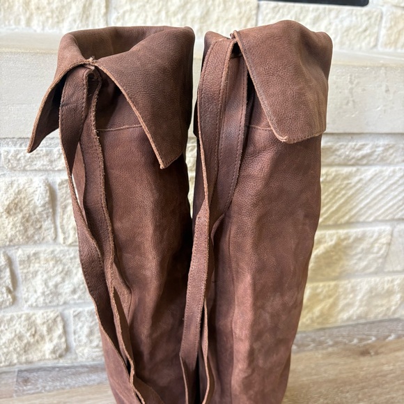 Frye Celia Over The Knee Boots Leather Fold over Size 10B Boho Western - Picture 3 of 12